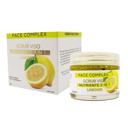 Scrub Viso Nutriente 2 In 1 Limone Senza Parabeni E Senza Conservanti Face Complex 50ml - 5055